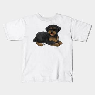 Dog - Yorkipoo - Black and Tan Kids T-Shirt